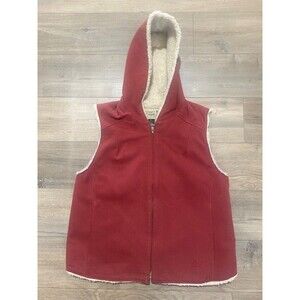 Stormy Kromer Vest Sherpa Lined Hooded Women's M  Zippered Chore Vest Outdoor